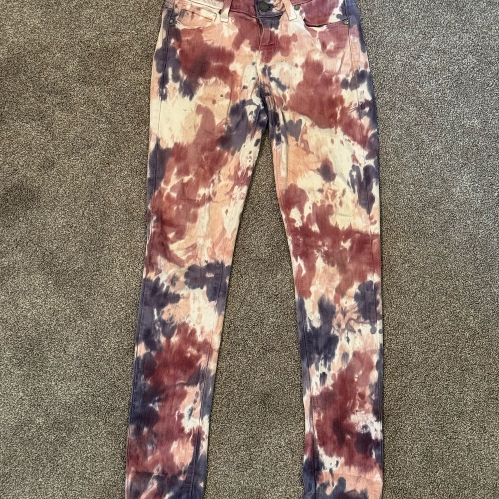 Paige Verdugo Ultra skinny tie dye low rise jeans size 24